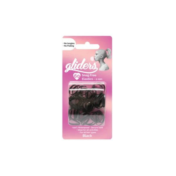 Gliders Snag Free Hair Black 2mm 60pc