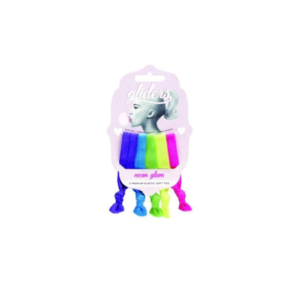 +Gliders Soft Ties Neon Glam 5pc