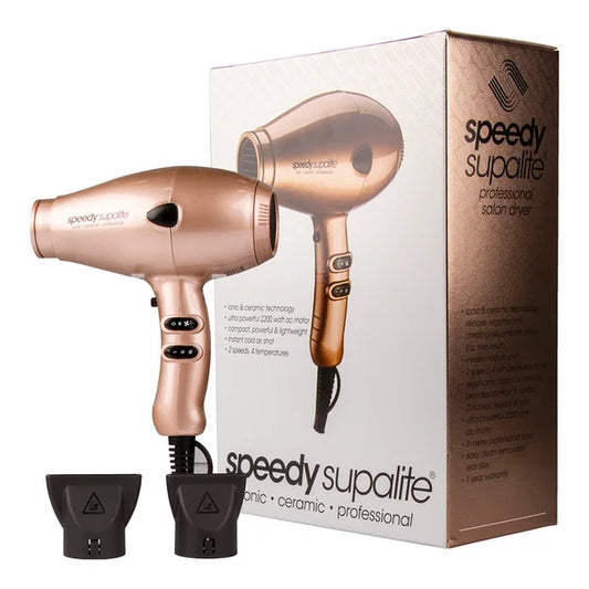 Speedy Supalite Professional Hairdryer Gold With Diffuser