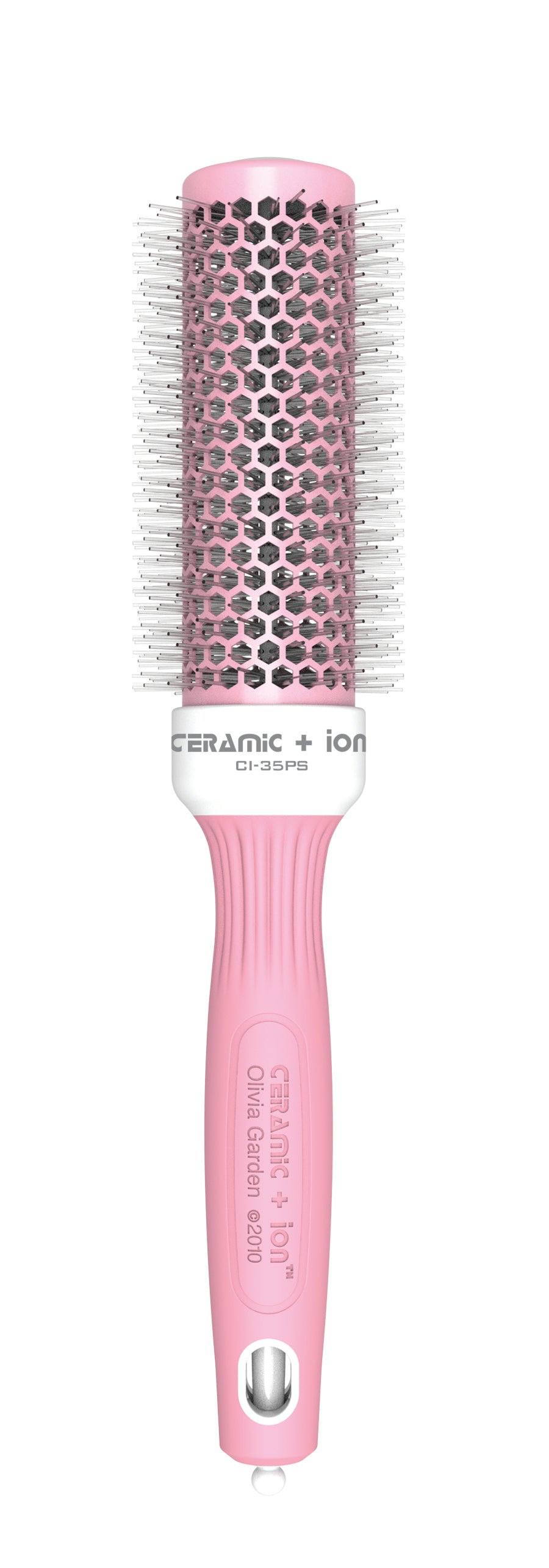 Olivia Garden Ceramic + Ion Pastels Brush 35mm Pink