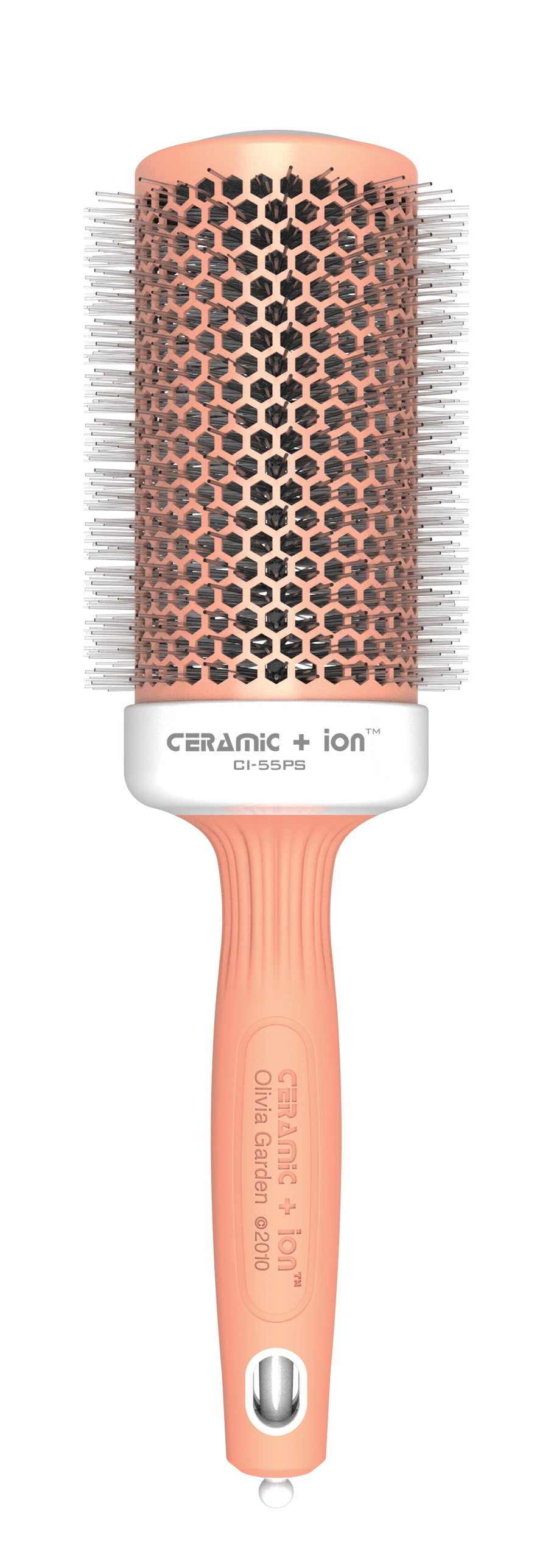 Olivia Garden Ceramic + Ion Pastels Brush 55mm Orange