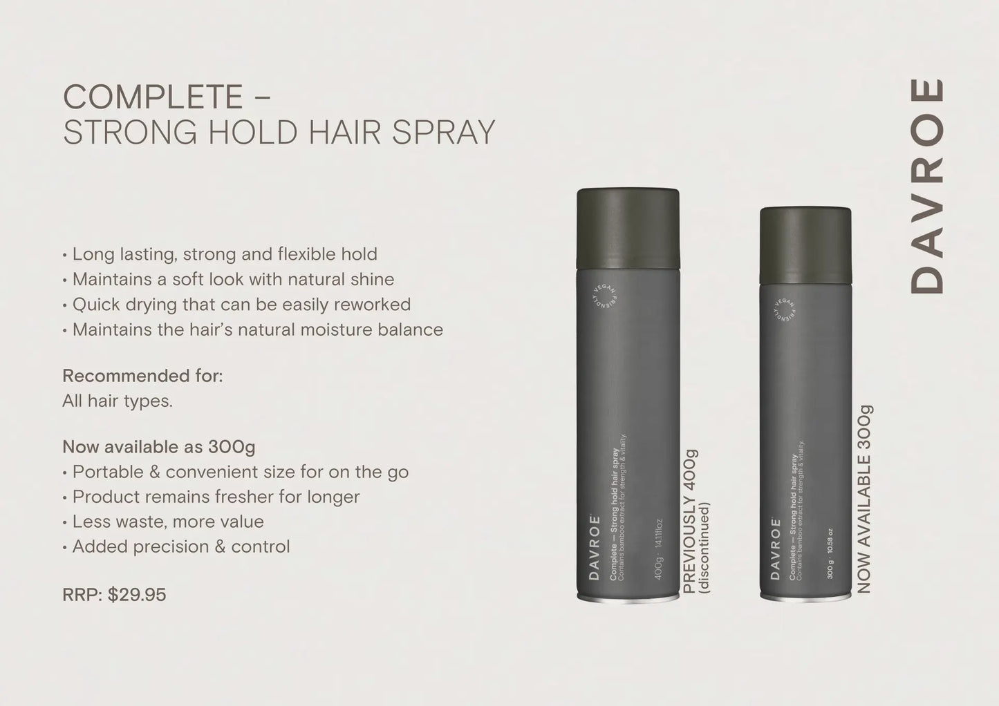 Davroe Complete Strong Hold Hairspray
