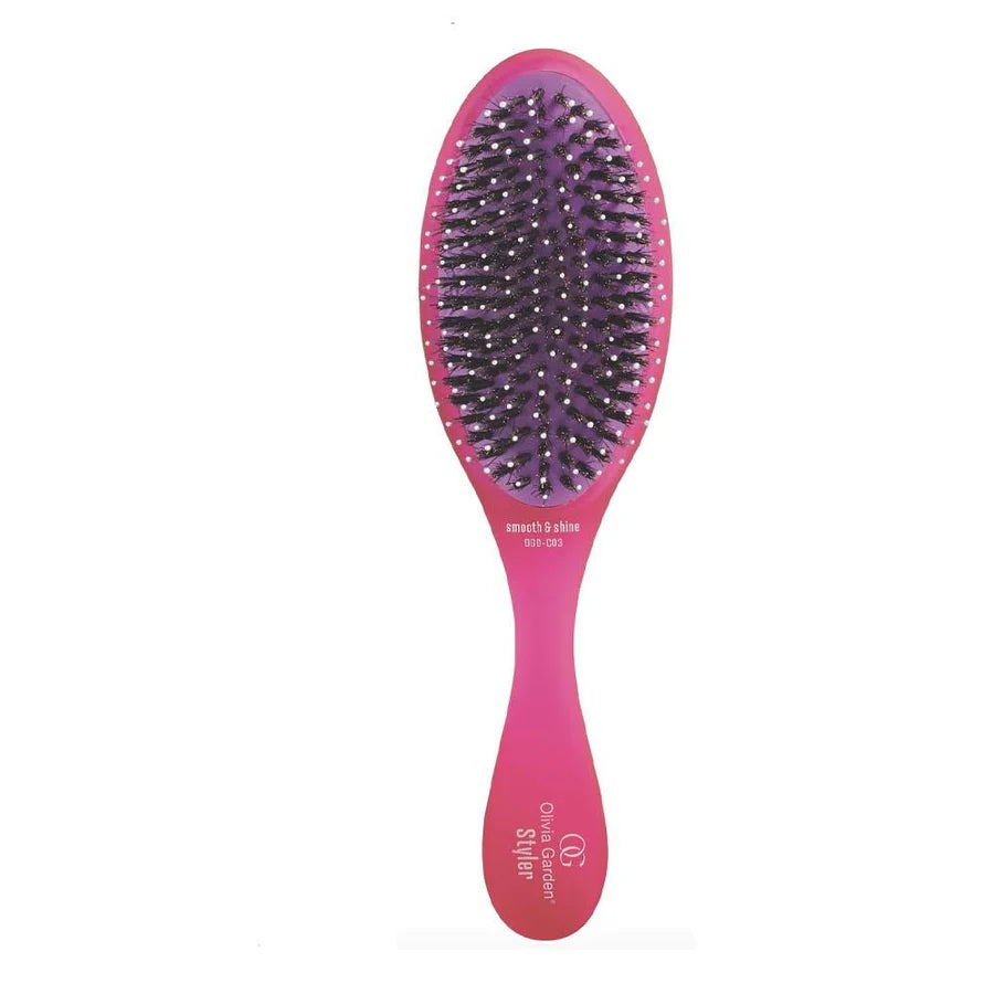 Olivia Garden Styler Smooth + Shine Brush-pink