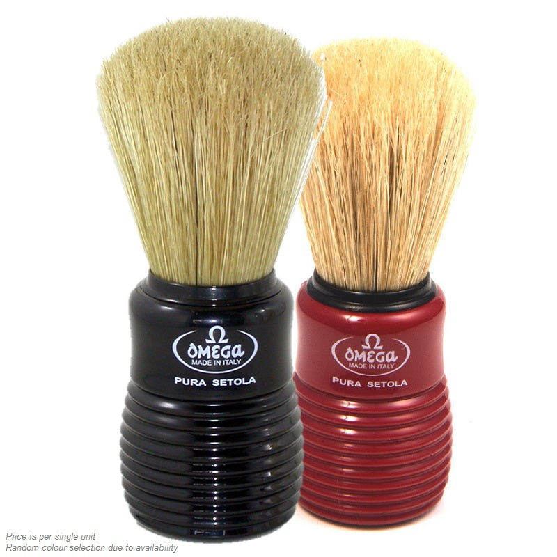 Omega Shave Brush #10810 Ripple Coloured Handle