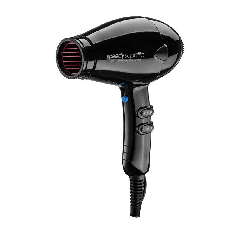 Speedy Supalite Professional Hairdryer Black With Diffuser