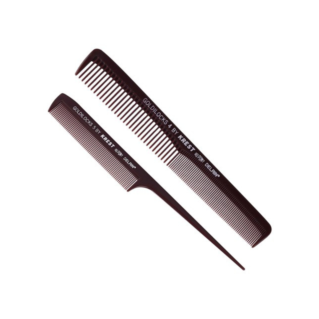 Krest Goldilocks Cutting Comb And Tail Comb Pack No 4 And 5