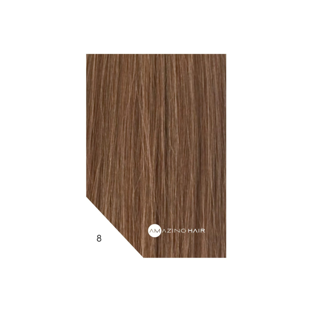 Amazing Hair 20inch Tape Extensions - No 8 Dark Caramel