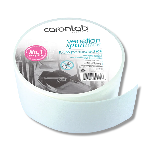 Caron Lab Venetian Spun Lace Perforated Roll Bright White 100m