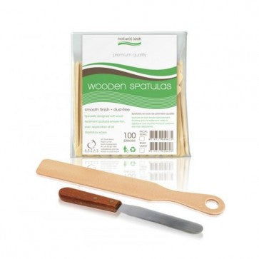 Natural Look Wooden Spatulas Body 17mm 100pk