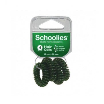 Schoolies 455 Hair Coils 4pc Groovy Green