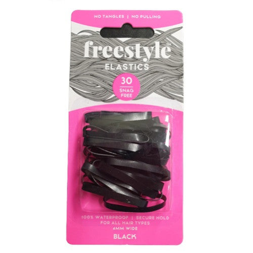 Freestyle 611 Hair Elastics 4mm 30pc Black