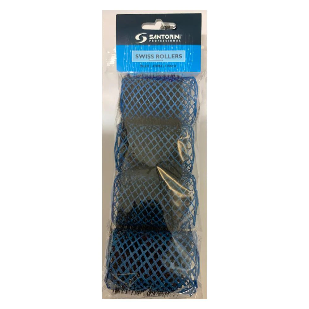 Santorini Swiss Rollers-42mm-4 Pkt-Blue