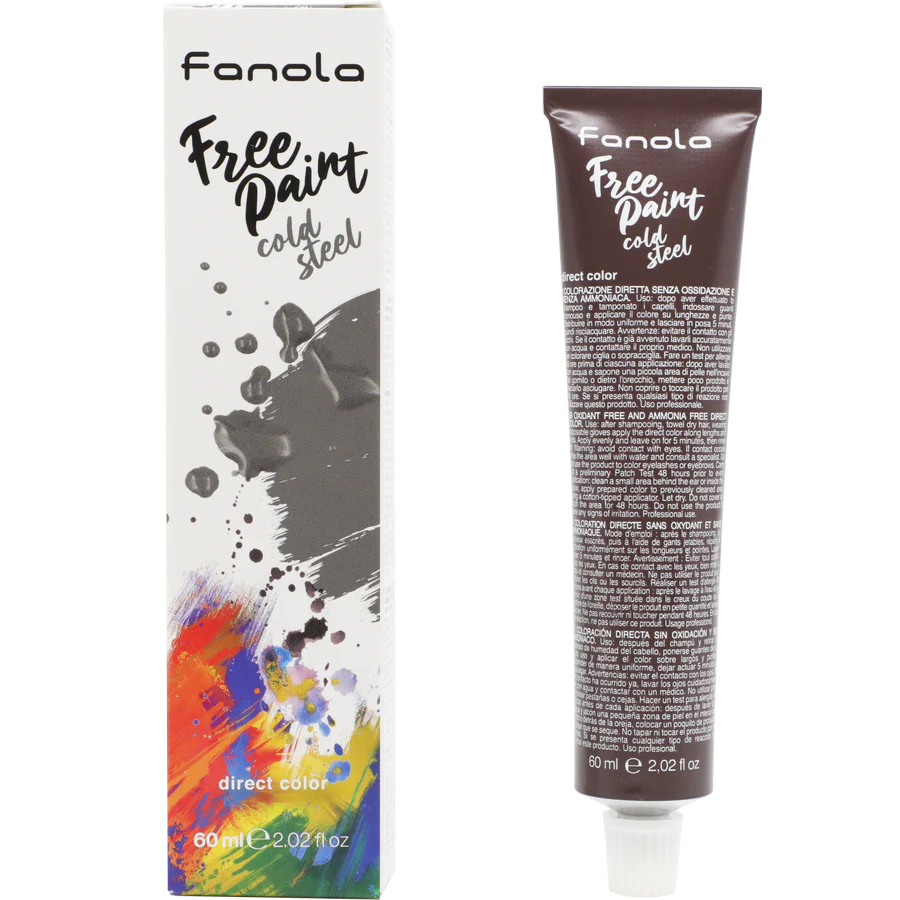 +Fanola Free Paint Cold Steel Direct Color 60ml
