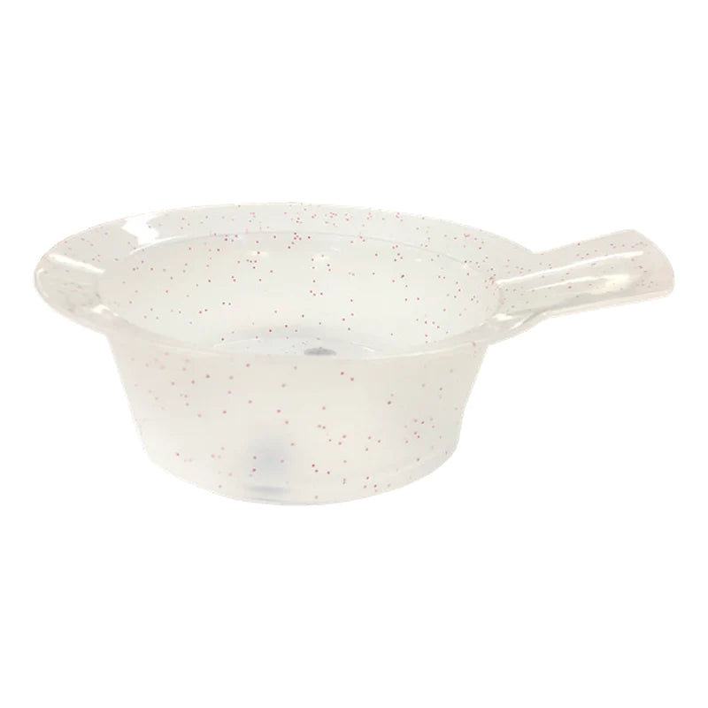 Tint Bowl Clear With Pink Glitter