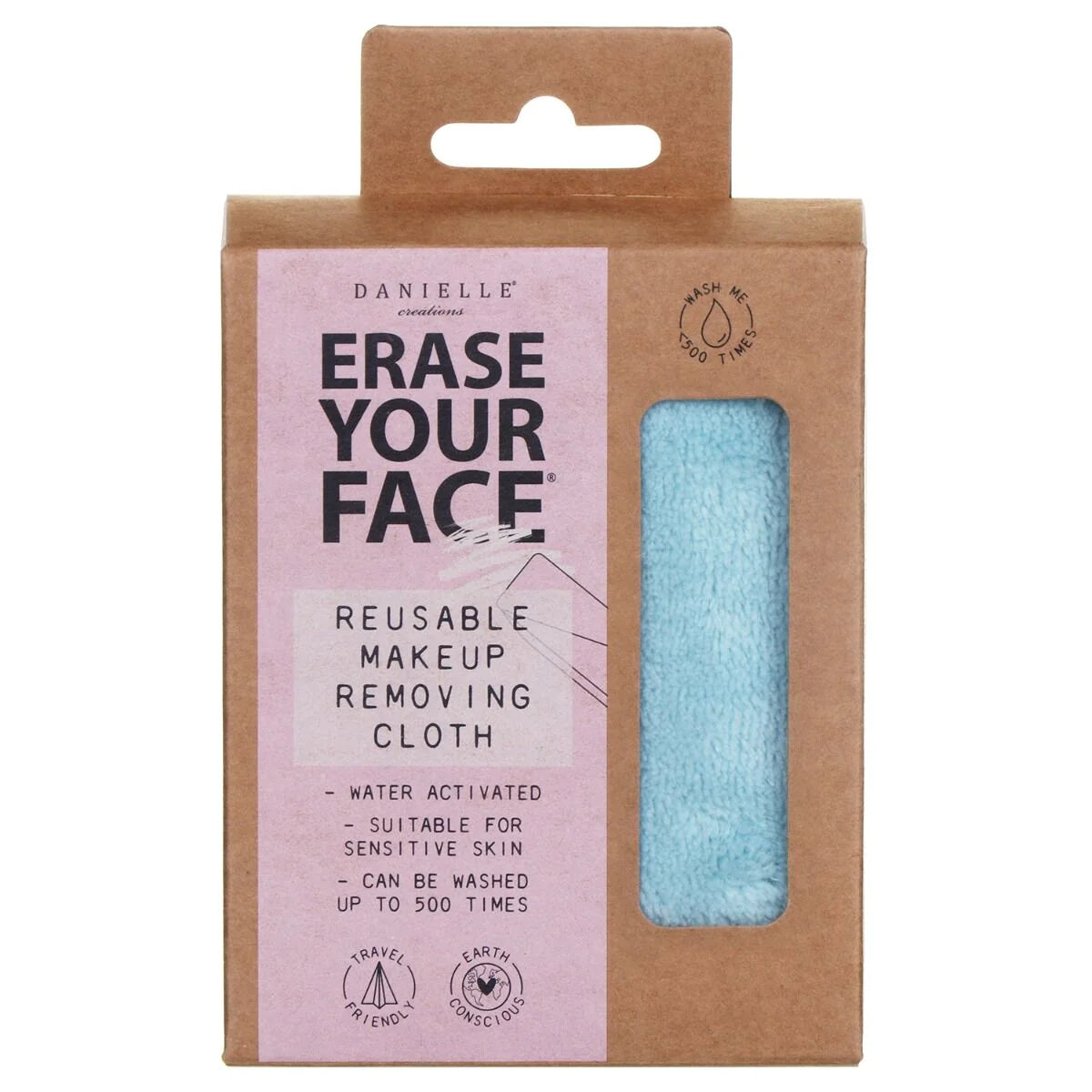 Danielle Creations Erase Your Face Travel Towel Aqua