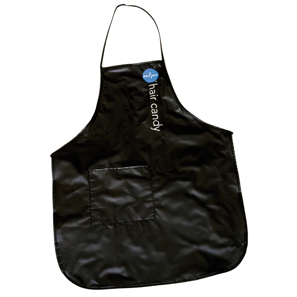 GirlBoy Apron Black Vinyl With Pocket