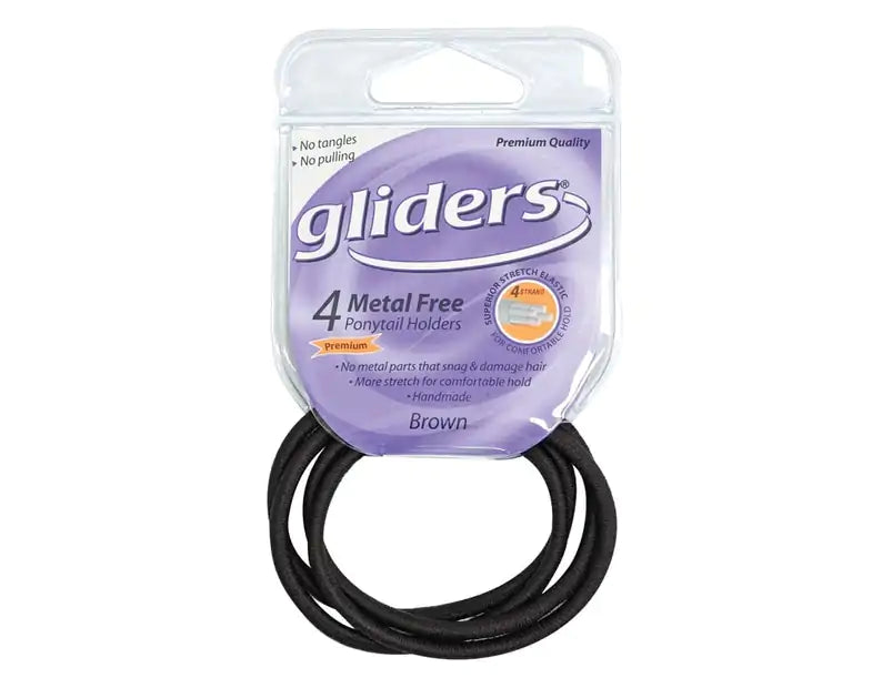 Gliders Metal Free Brown 4pc