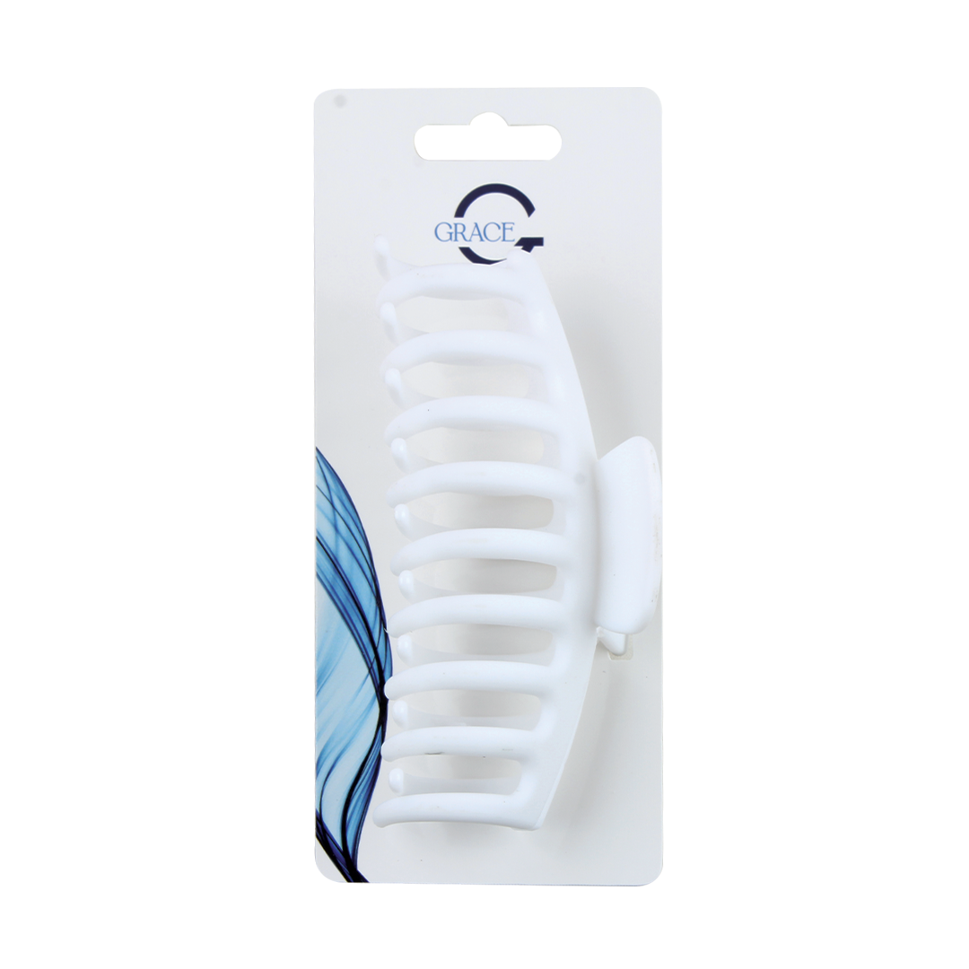 Grace Claw Clip Matt White 11Cm