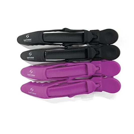 Santorini Rubber Croc Clip-2 X Purple And 2 X Black