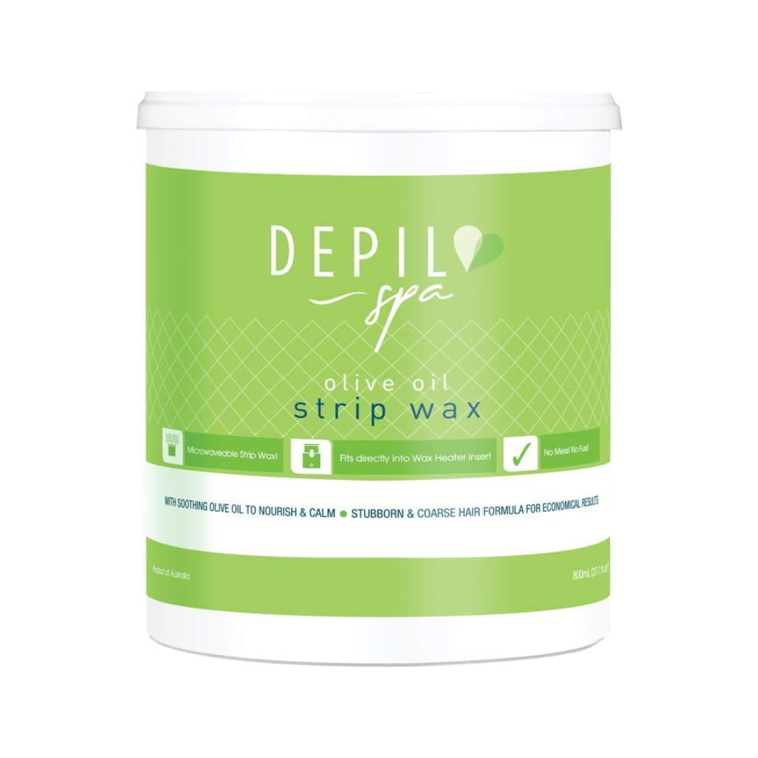 Depilspa Olive Oil Strip Wax Microwaveable 800ml