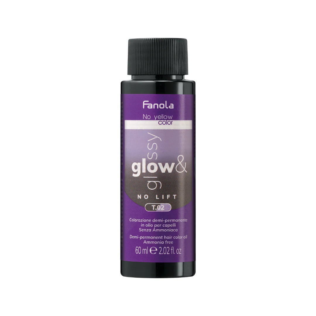 Fanola Glow & Glossy Oil Toner T.02 Natural Violet Toner 60ml