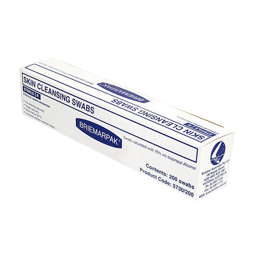 Briemar Briemarpak Alcohol Swabs 70p/c IPA - 200 strips 40pk