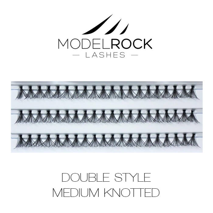 ModelRock Lashes - Individual Double Knotted Medium 10mm