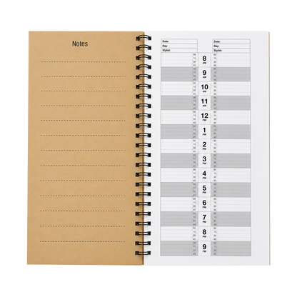 Santorini 2-4 Column Appointment Book 100 pages Narrow Plain