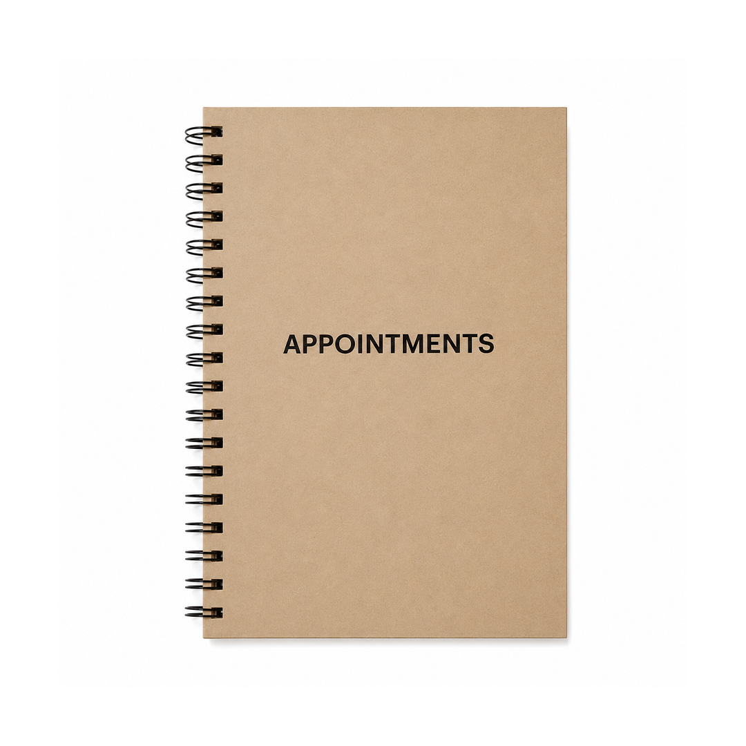 Santorini 4-8 Column Appointment Book 100 pages A4 Plain