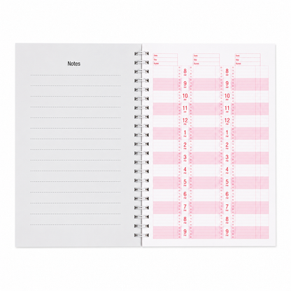 Santorini 4-8 Column Appointment Book 100 pages A4 Purple Model