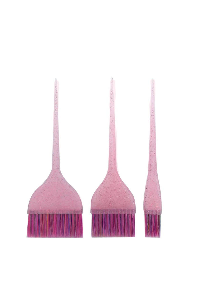Santorini Glitter Tint Brush Pink 3pk
