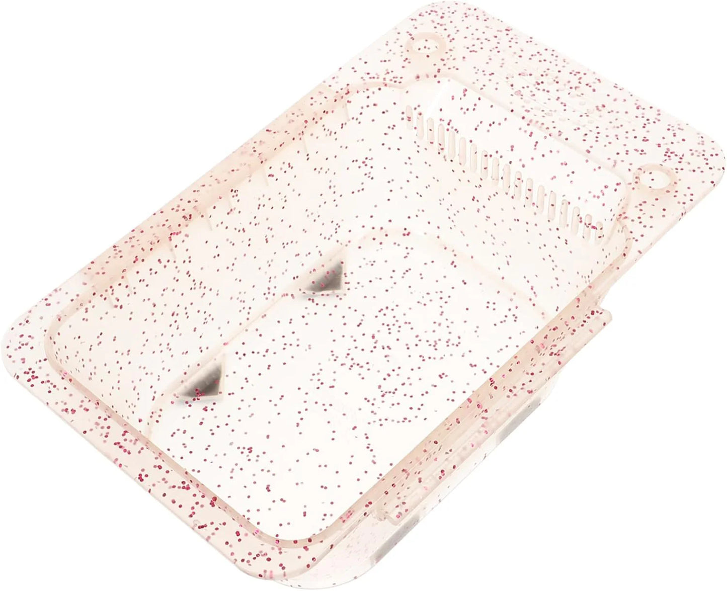 Santorini Rectangle Tint Bowl Pink Glitter