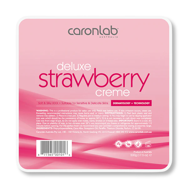 Caron Lab Strawberry Crme Hard Wax Pallet 500g