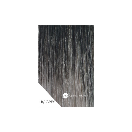 Amazing Hair Ombre 20inch Tape Extension No 1B/Grey - Dark Brown/Grey