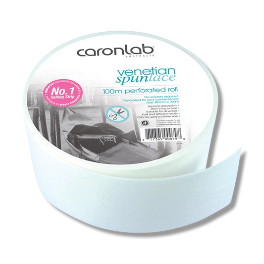 Caron Lab Venetian Spun Lace Perforated Roll Bright White 100m