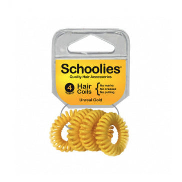 Schoolies 456 Hair Coils 4pc Unreal Gold