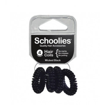 Schoolies 458 Hair Coils 4pc Wicked Black