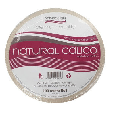 Natural Look Natural Calico Epilation Cloth 100 Mtr Roll