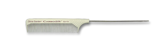 Olivia Garden Carbosilk-tc- Wide Tooth Tail Comb Metal Pin-cs-t3