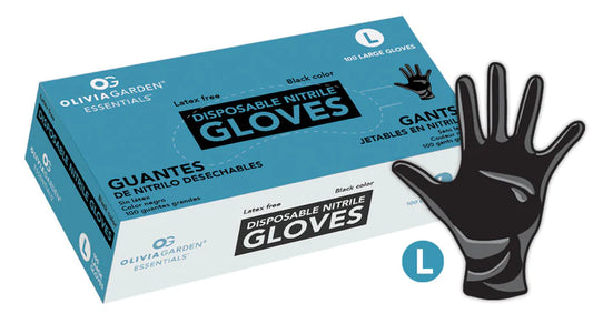 Olivia Garden Disposable Nitrile Gloves Large 100pk