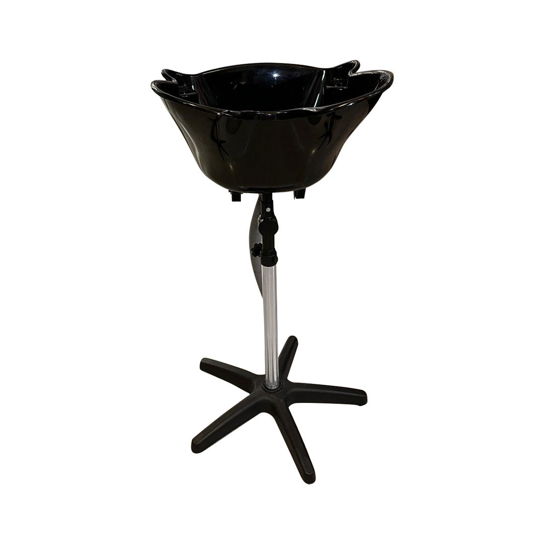 Santorini Black Portable Tilting Backwash Basin And Stand