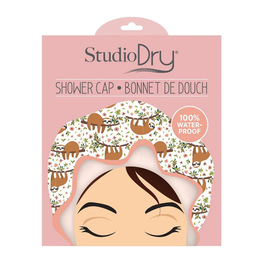 Studio Dry Shower Cap-100percent Wproof-sloth Design