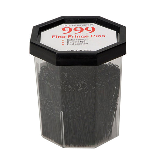 999 Fringe Pins 250g Tub 2 - Black - Made In Japan