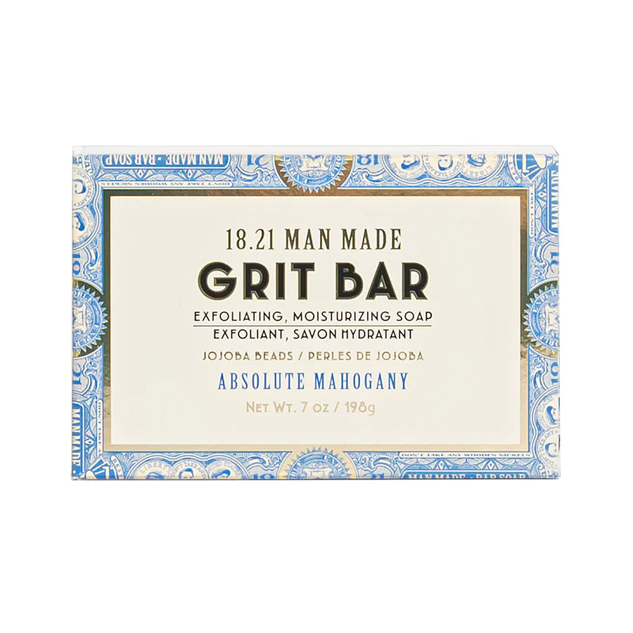 1821 Man Made Grit Bar Soap Absolute Mahogany