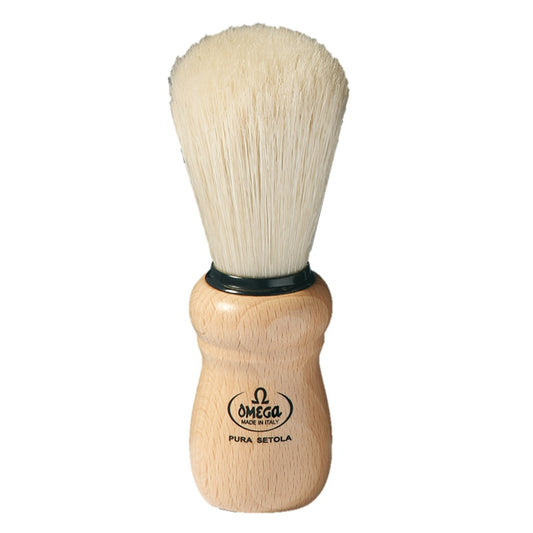 Omega Shave Brush 5 Wooden Handle