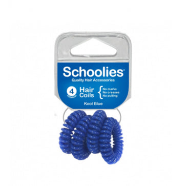 Schoolies 452 Hair Coils 4pc Kool Blue